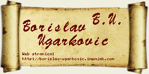 Borislav Ugarković vizit kartica